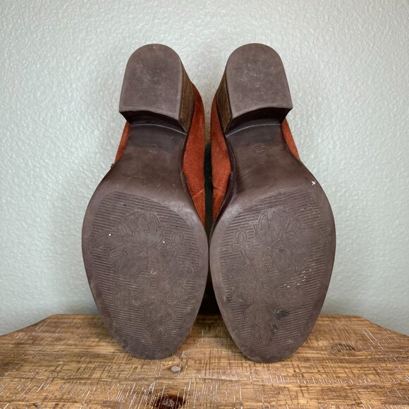 Bos. & Co. Water Resistant Suede Pull on Ankle Boots Belfield Brick EU 38 US 7.5 - Picture 11 of 11